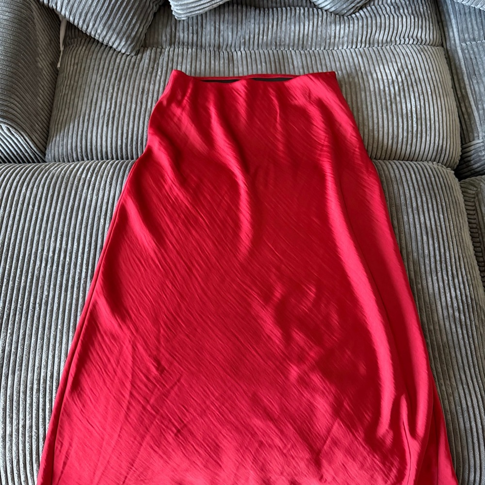Target Women's Red Maxi Skirt - Smooth Straight Silhouette